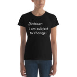 Disclaimer Women's short sleeve t-shirt
